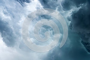 Gloomy clouds background.Dramatic cloudscape.