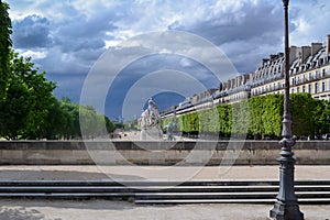 Gloomy clouds over Paris.