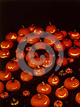 Gloomy jackolantern POV vibrant Kodachrome hues.