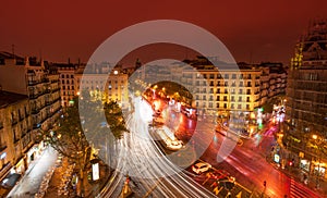 Glorieta de Bilbao, Madrid by night photo