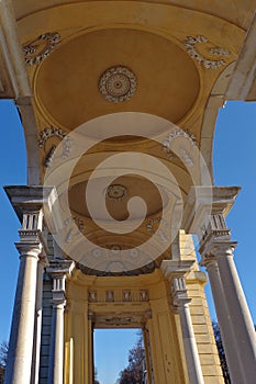 Gloriette in the Schonbrunn Palace Garden - Ceiling detail - landmark attraction in Vienna, Austria