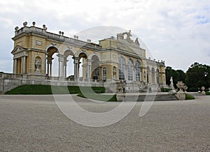 Gloriette structure in Schonbrunn Palace in Vienna, Austria