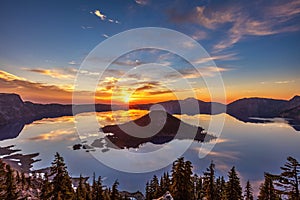 Glorious Crater Lake Sunrise