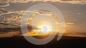 Glorious Desert Sunrise Time Lapse