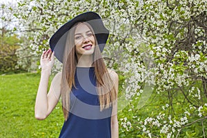 Glorious female face. Young blonde woman on white background