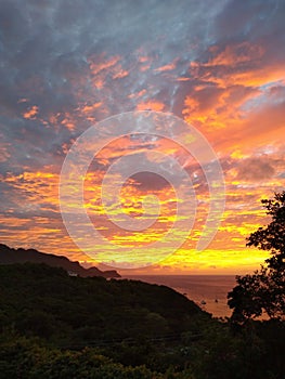 A glorious sunset in the caribbean