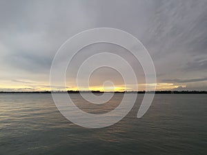 After Glorious Sunset The River