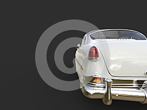 Glorious vintage pearl white car - taillight shot