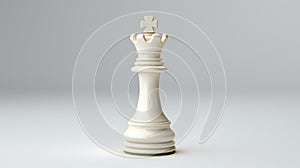 Glorious White Chess Piece With Realistic Attention To Detail