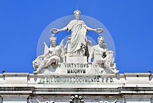 The Glory, detail of Rua Augusta Arch, Lisbon photo