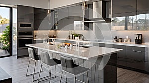 gloss grey kitchen cabinets