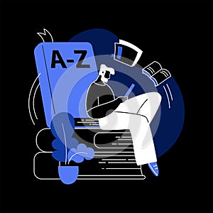Glossary abstract concept vector illustration.