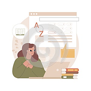 Glossary abstract concept vector illustration.