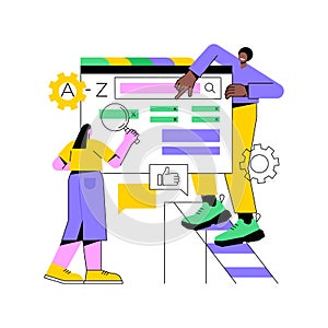 Glossary abstract concept vector illustration.