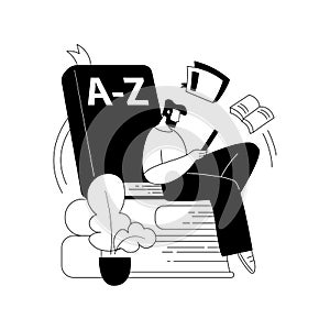 Glossary abstract concept vector illustration.