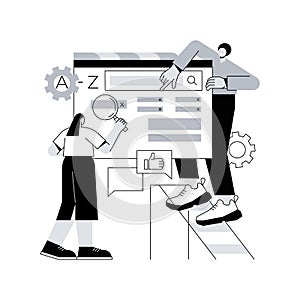 Glossary abstract concept vector illustration.