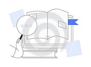 Glossary abstract concept vector illustration.
