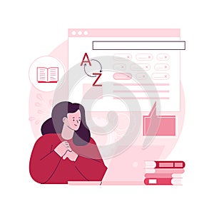 Glossary abstract concept vector illustration.