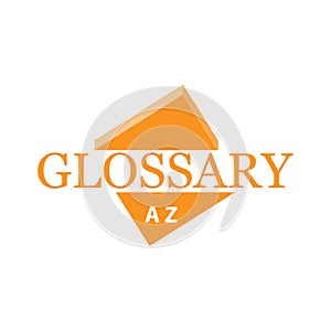 Glossary with book. Flat design. Vector Illustration on white background