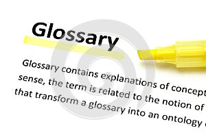 Glossary meaning