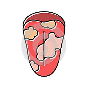 glossitis disease color icon vector illustration