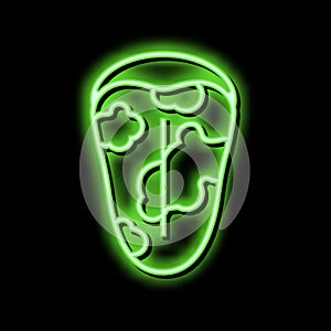 glossitis disease neon glow icon illustration