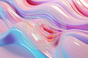 Glossy 3d holographic background with vibrant colors and shimmering foil accents