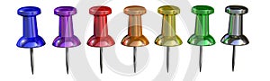 Glossy 7 colors pins