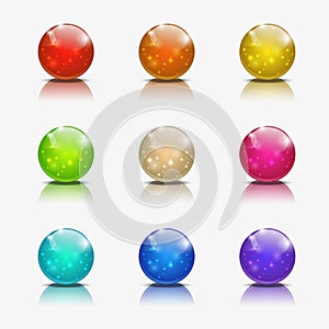 Glossy ball icons