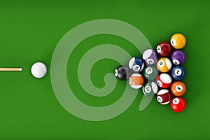 Glossy billiard balls set