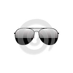 Glossy black aviator sunglasses design