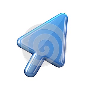Glossy Blue Computer Mouse Cursor Icon