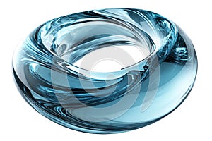 Abstract blue liquid ring shape