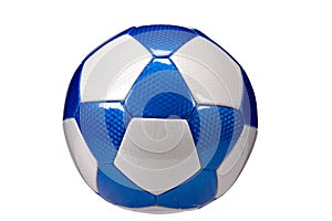 Glossy Blue Soccer Ball isolated