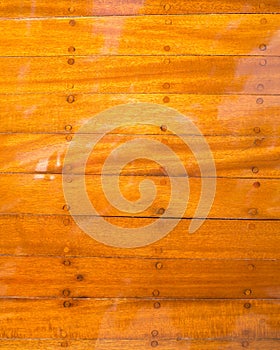 Glossy boat wood background.