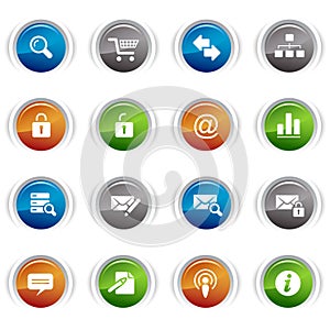 Glossy buttons - classic web icons