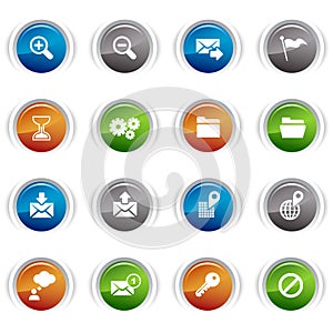 Glossy buttons - classic web icons