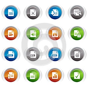 Glossy Buttons - File format icons