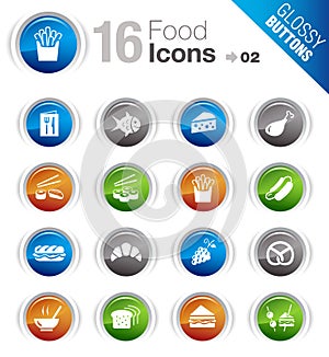 Glossy Buttons - Food Icons photo