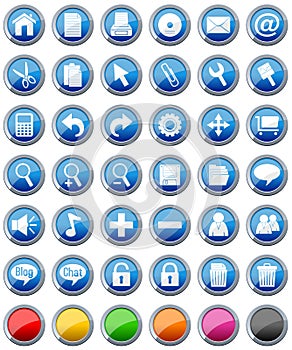 Glossy Buttons Icons Set [1] photo