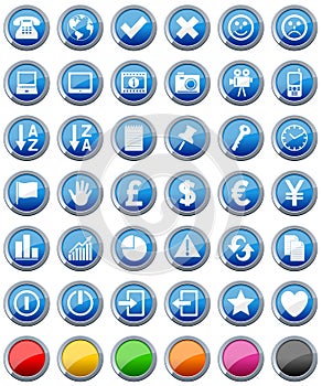 Glossy Buttons Icons Set [2] photo