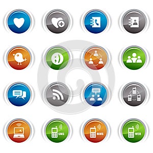 Glossy Buttons - Social media icons