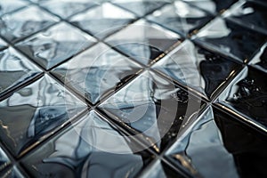 Glossy Ceramic Tile with Geometric Pattern