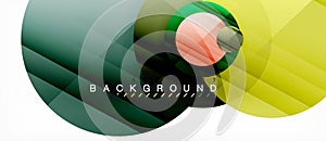 Glossy colorful circles abstract background, modern geometric design