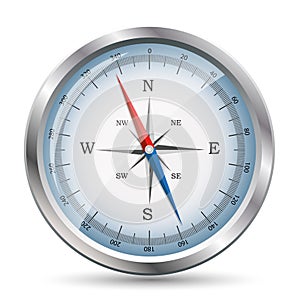 Glossy Compass. Vector Illustration.