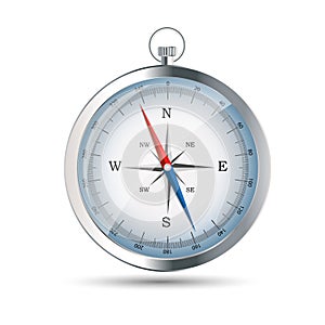 Glossy Compass. Vector Illustration.