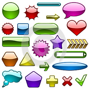 Glossy design elements