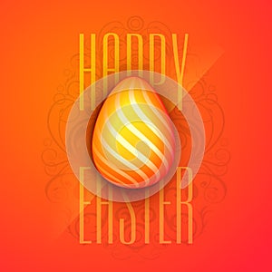 Glossy Egg for Happy Easter celebration.