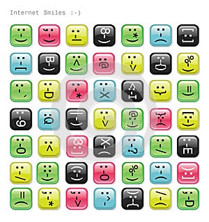 Glossy emotions icons.