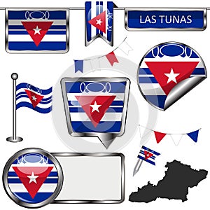 Glossy flags of Las Tunas, Cuba